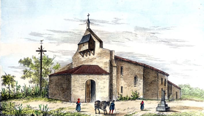 Gravure de l'église de Meihlan