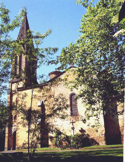 Transept, nef et clocher vus du sud