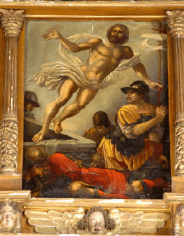 Christ bondissant de son sépulcre