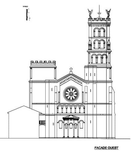 Basilique Notre-Dame de Buglose Façade occidentale

