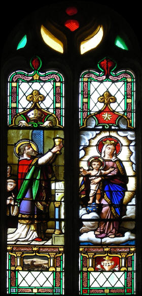 3. Saint Loup célébrat la messe et la Vierge Marie présentant l'Enfant Jésus (Goussard, 1869)