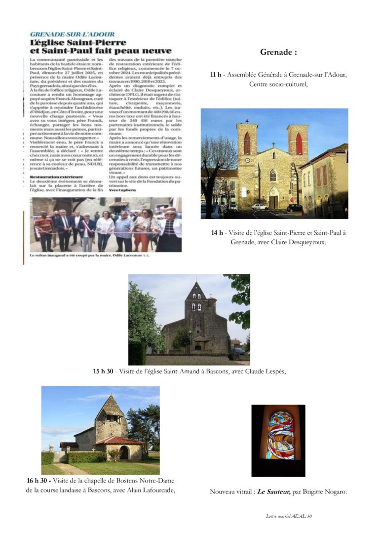 Lettre 30 / Avril - Juin 2026